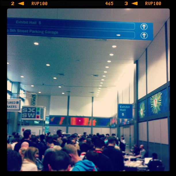 {SXSW} Lining up an hour before for Bre Pettis' Opening Remarks at the Austin Convention Center