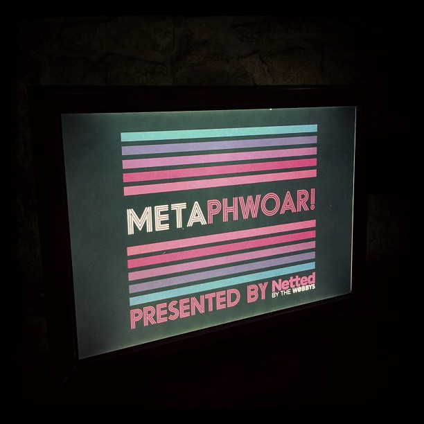 { #SXSW2013} @Metaphwoar Netted by the Webbys came to Austin from London! 「sexy metaphor」をキャッチコピーに、隠喩を使ったアイディア発表会はこれから！