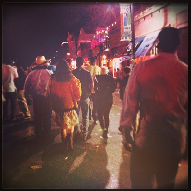 { #SXSW2013} Seemingly popular fashion: cowgirl boots + asymmetrical skirt☆