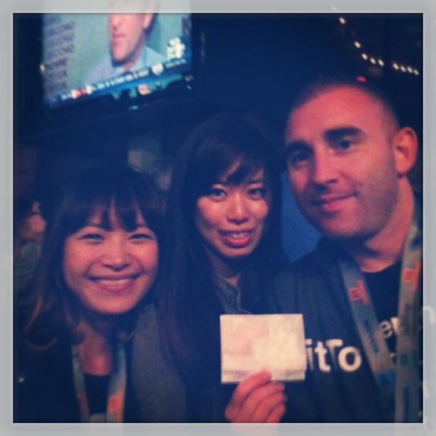 { #SXSW2013} Tool of NA Star Bar/Taco from a Truck. Matthew & Jennifer (BitTorrent, San Francisco) found Mandy in the sea of people!♬