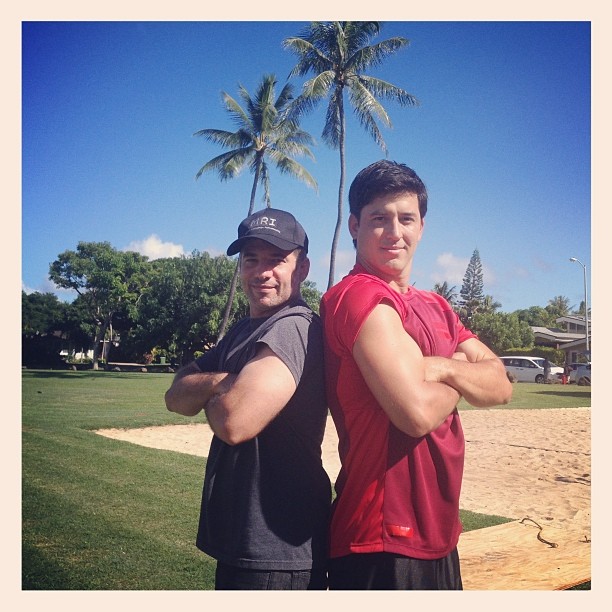 Photographer Davis (left) and Kaohi (volleyball player)