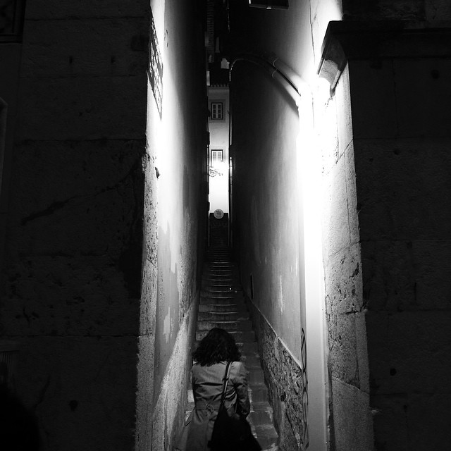 Narrow street in lisbon