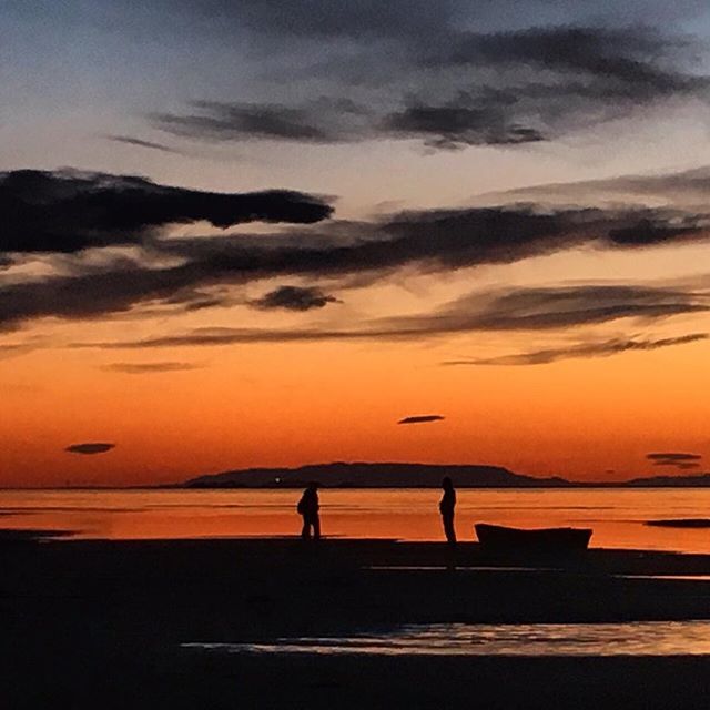 Men at sunset