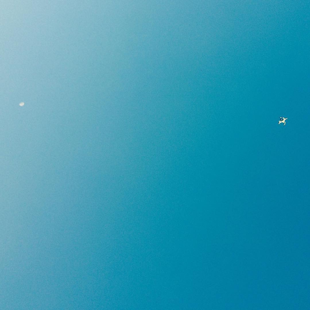the moon and the drone