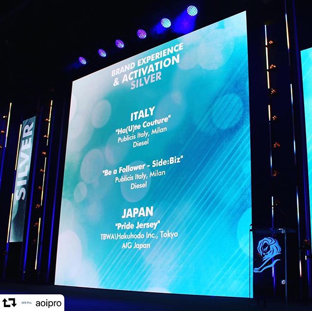 _﻿
AIG JAPAN ”PRIDE JERSEY” which AOI Pro. involved in film production won a SILVER LION🥈 in Brand Experience & Activation! ﻿
Congratulations to everyone who worked on it!﻿
﻿
@aoipro﻿
﻿
﻿
﻿