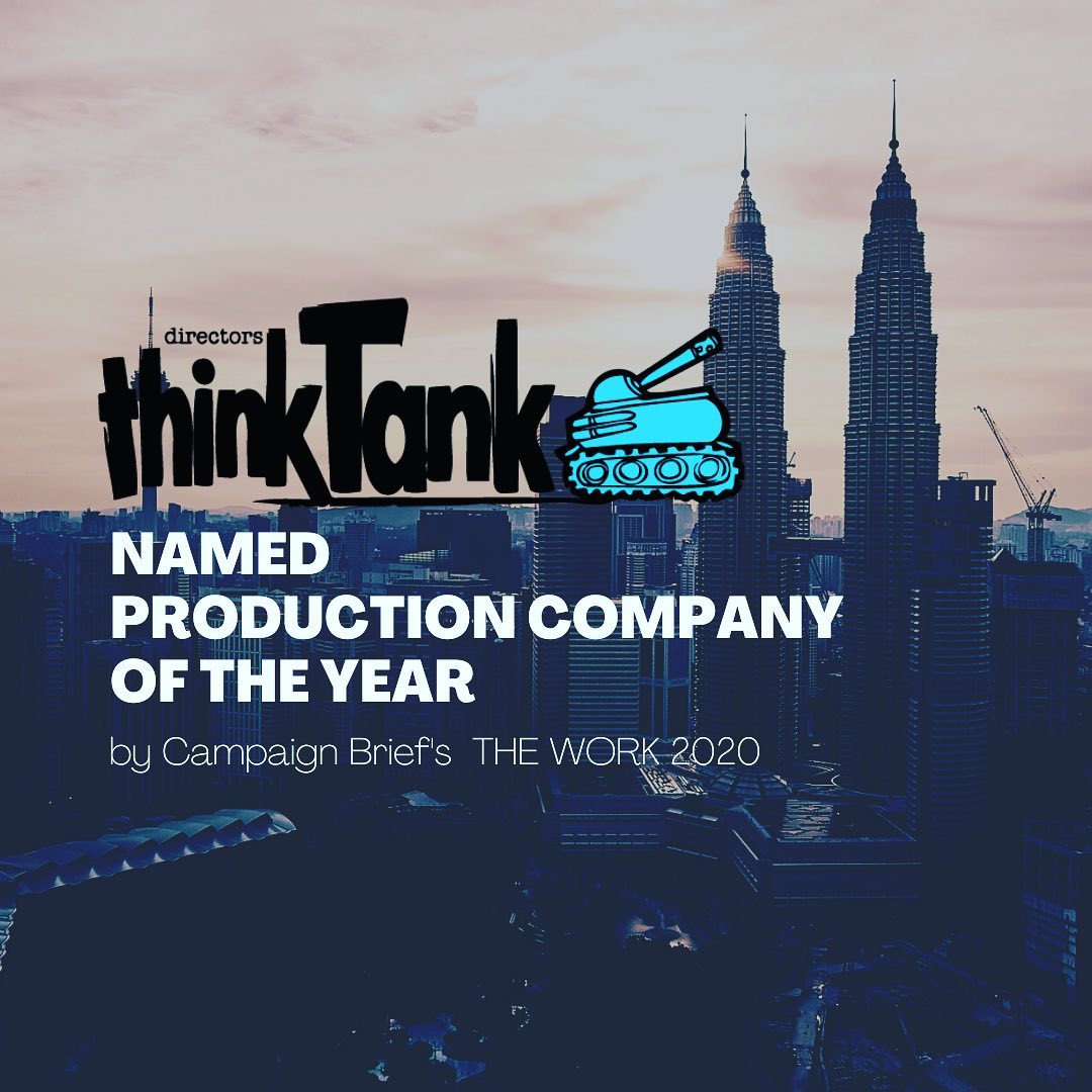_
We are proud to announce that our group company in 🇲🇾 @directorsthinktank , has been named Production Company of the Year in the APAC Production Company ranking of Campaign Brief Asia's THE WORK 2020! ⁣
⁣